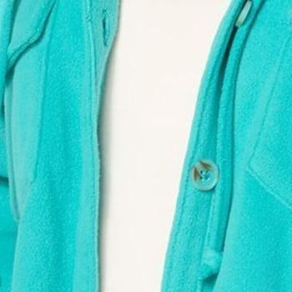 Belle by Kim Gravel Women's Jacket Sz XL Go To Fleece Hooded Blue A673918 - Picture 2 of 4